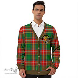 Scottish MacWhirter Ancient Clan Crest Tartan V neck Knitted Fleece Cardigans