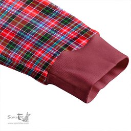 Scottish Udny Clan Crest Tartan V neck Knitted Fleece Cardigans
