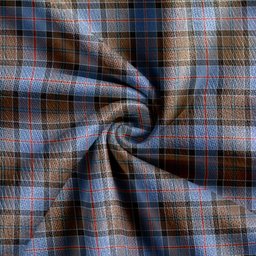Scottish Stirling Weathered Clan Crest Tartan V neck Knitted Fleece Cardigans