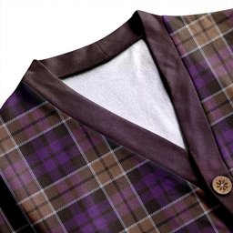 Scottish Scott (Sir Walter) Weathered Clan Crest Tartan V neck Knitted Fleece Cardigans