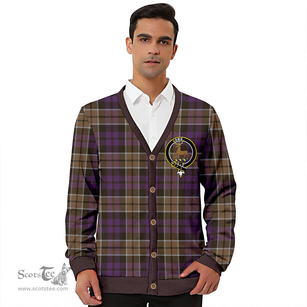 Scottish Scott (Sir Walter) Weathered Clan Crest Tartan V neck Knitted Fleece Cardigans