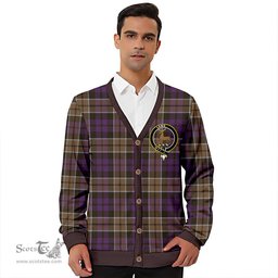 Scottish Scott (Sir Walter) Weathered Clan Crest Tartan V neck Knitted Fleece Cardigans