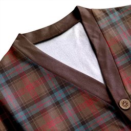 Scottish Park Weathered Clan Crest Tartan V neck Knitted Fleece Cardigans