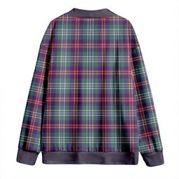 Scottish Mary, Queen of Scots Weathered Clan Crest Tartan V neck Knitted Fleece Cardigans