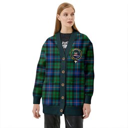 Scottish MacNeil of Barra Old (MacNeill Old) Modern Clan Crest Tartan V neck Knitted Fleece Cardigans