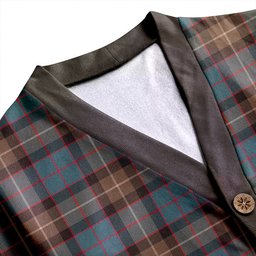 Scottish MacWilliam (Williamson) Weathered Clan Crest Tartan V neck Knitted Fleece Cardigans