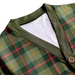 Scottish Symington Modern Clan Crest Tartan V neck Knitted Fleece Cardigans