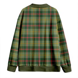 Scottish Symington Modern Clan Crest Tartan V neck Knitted Fleece Cardigans