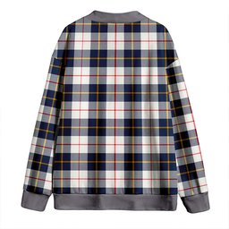 Scottish MacRae of Conchra Modern Clan Crest Tartan V neck Knitted Fleece Cardigans