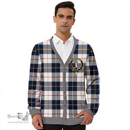 Scottish MacRae of Conchra Modern Clan Crest Tartan V neck Knitted Fleece Cardigans