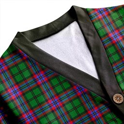 Scottish McGeachie Clan Crest Tartan V neck Knitted Fleece Cardigans
