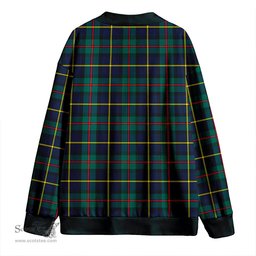 Scottish MacLeod of Harris (MacLeod Hunting) Modern Clan Crest Tartan V neck Knitted Fleece Cardigans