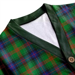 Scottish Park Modern Clan Crest Tartan V neck Knitted Fleece Cardigans