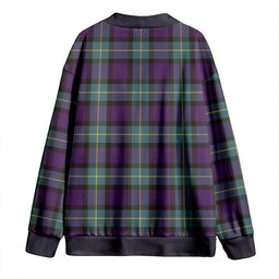 Scottish Sinclair of Ulster Weathered Clan Crest Tartan V neck Knitted Fleece Cardigans