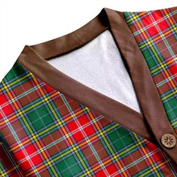 Scottish MacWhirter Modern Clan Crest Tartan V neck Knitted Fleece Cardigans
