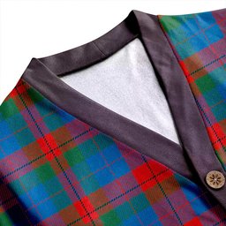 Scottish Skene of Cromar Ancient Clan Crest Tartan V neck Knitted Fleece Cardigans