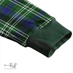 Scottish Purves Clan Crest Tartan V neck Knitted Fleece Cardigans