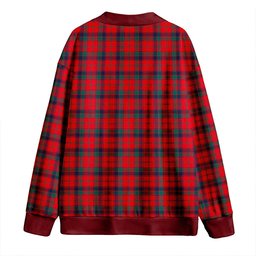Scottish Robertson Modern Clan Crest Tartan V neck Knitted Fleece Cardigans