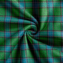 Scottish Storrie Ancient Clan Crest Tartan V neck Knitted Fleece Cardigans