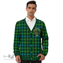 Scottish Rollo Ancient Clan Crest Tartan V neck Knitted Fleece Cardigans