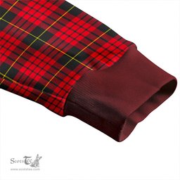 Scottish MacQueen Modern Clan Crest Tartan V neck Knitted Fleece Cardigans