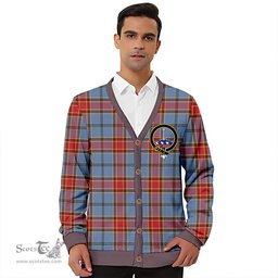 Scottish Traill (Trayle) Ancient Clan Crest Tartan V neck Knitted Fleece Cardigans