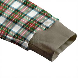 Scottish Stewart Dress Ancient Clan Crest Tartan V neck Knitted Fleece Cardigans
