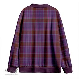 Scottish Phillips Weathered Clan Crest Tartan V neck Knitted Fleece Cardigans