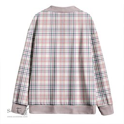 Scottish Shaw Women's Dress Weathered Clan Crest Tartan V neck Knitted Fleece Cardigans