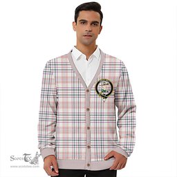 Scottish Shaw Women's Dress Weathered Clan Crest Tartan V neck Knitted Fleece Cardigans