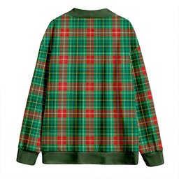 Scottish Muirhead Modern Clan Crest Tartan V neck Knitted Fleece Cardigans
