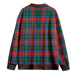 Scottish Rattray of Lude Ancient Clan Crest Tartan V neck Knitted Fleece Cardigans