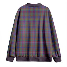 Scottish Pitcairn Hunting Weathered Clan Crest Tartan V neck Knitted Fleece Cardigans