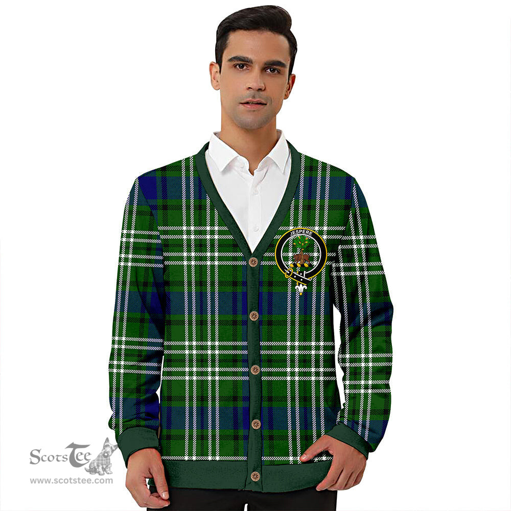 Scottish Swinton Clan Crest Tartan V neck Knitted Fleece Cardigans