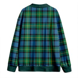 Scottish Sinclair of Ulster Ancient Clan Crest Tartan V neck Knitted Fleece Cardigans