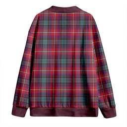 Scottish Rattray of Lude Weathered Clan Crest Tartan V neck Knitted Fleece Cardigans
