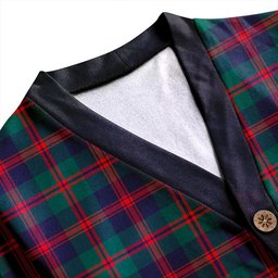 Scottish Robertson of Struan Modern Clan Crest Tartan V neck Knitted Fleece Cardigans