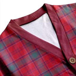 Scottish MacLintock Weathered Clan Crest Tartan V neck Knitted Fleece Cardigans