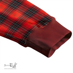 Scottish Wemyss Ancient Clan Crest Tartan V neck Knitted Fleece Cardigans