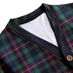 Scottish Rankin (Dalgliesh) Modern Clan Crest Tartan V neck Knitted Fleece Cardigans