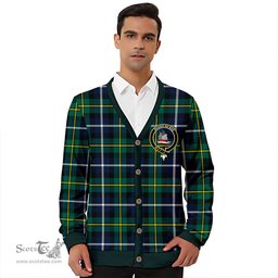 Scottish MacNeil of Barra (MacNeil/MacNeill) Modern Clan Crest Tartan V neck Knitted Fleece Cardigans