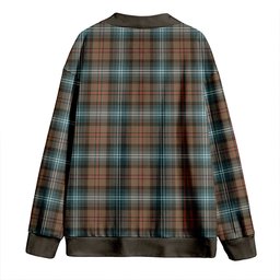 Scottish Urquhart Weathered Clan Crest Tartan V neck Knitted Fleece Cardigans