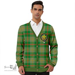 Scottish Symington Ancient Clan Crest Tartan V neck Knitted Fleece Cardigans
