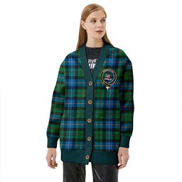 Scottish MacNeil of Barra Old (MacNeill Old) Ancient Clan Crest Tartan V neck Knitted Fleece Cardigans