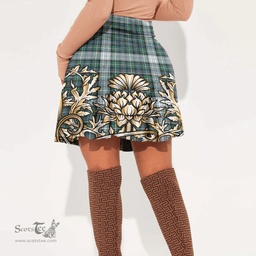 Scottish MacKenzie Dress Ancient Tartan Womens Mini Skirt Scotland Royal Golden Thistle Skirt