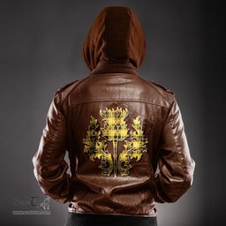 Scottish Barclay Dress Modern Clan Scottish Thistle Tartan Leather Jacket