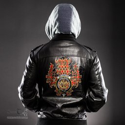 Scottish Drummond of Perth Clan Crest Scottish Thistle Tartan Leather Jacket