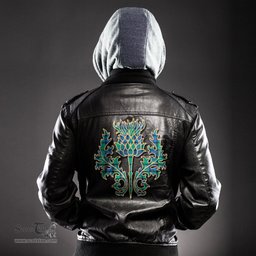 Scottish Flower Of Scotland Clan Scottish Thistle Tartan Leather Jacket