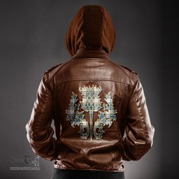 Scottish Campbell Dress Ancient Clan Scottish Thistle Tartan Leather Jacket
