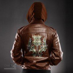 Scottish MacKenzie Dress Modern Clan Scottish Thistle Tartan Leather Jacket